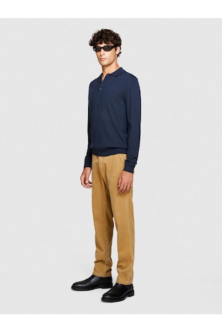 Sisley %100 Koton Slim Fit Fitilli Kadife Pantolon Erkek Bej T-shirt - 323a4sfrsf03d