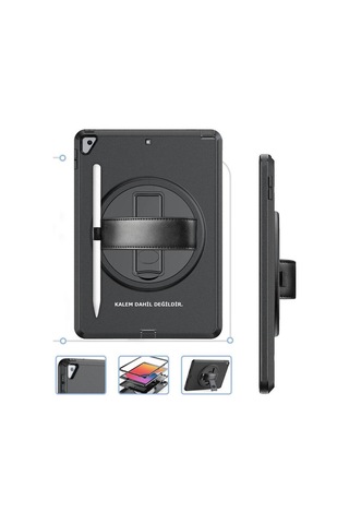 Apple İpad Uyumlu 10.2 7.nesil Kılıf Hand Strap Tablet Kılıfı