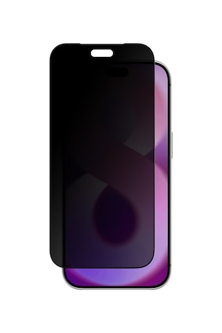 Apple iPhone Uyumlu 18 Pro Max Amazingthing Radix Privacy Parmak İzi Bırakmayan Temperli Cam Ekran Koruyucu Siyah