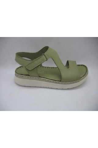 Piarmoni 494 Yeşil Deri,anatomik Taban Sandalet 31-36 Yeşil