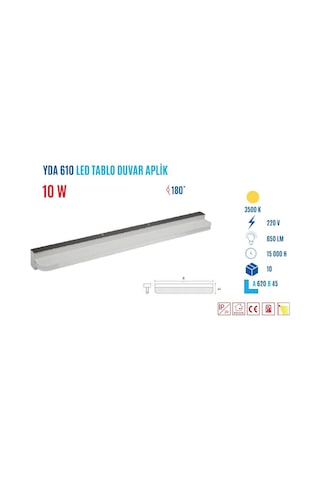 Ycl Yda-610g 71w 62cm Led Duvar Apliği Yatay 4000k Diğer