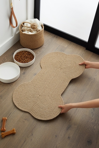 Ocean Home Textile Jüt Halat Çok Amaçlı Dekoratif İç Dış Kapı Önü Kemik Paspas73 x 43 CM