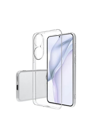 Huawei P50 Pro Uyumlu Şeffaf Silikon Kılıf - Kamera Korumalı Esnek Tam Koruma Kapak