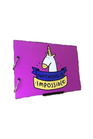 27 x 19 CM Unicorn Nothing is Impossible Kendin Yap Fotoğraf Albümü