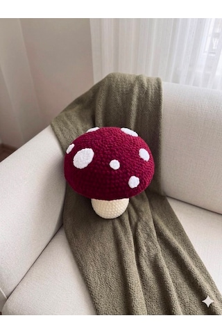 Mushroom Cushion Yastık Kırmızı - Beyaz