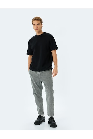 Koton Pamuklu Loose Fit Jean Pantolon - Steve Jean Gri 5sam40056ıd Gri