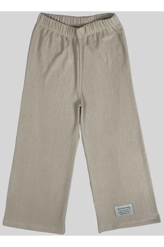 Krem Bürümcük Bol Paça Pantolon 2062-7 Krem