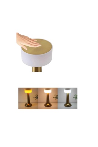Şarjlı Dokunmatik Led Masa Lambası 3 Renk Dimmer Özellikli Çok Renkli