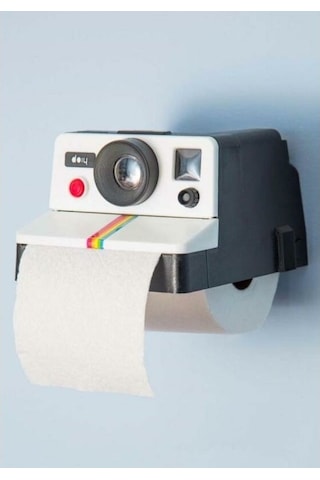 Novahub Kamera Şekilli Tuvalet Kağıdı Tutucusu - Ev Ve Ofis İçin Polaroid Stili Kağıt Mendil Kutusu Diğer