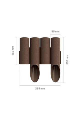 Ahşap Görünümlü Çim Bordürü 2.3 METRE Çim Ayırıcı