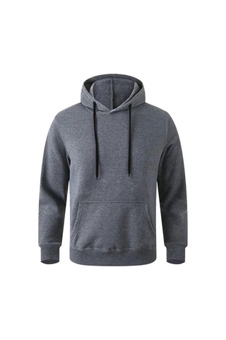 Vinevesta Erkek 3 İplik Pamuklu Kapüşonlu Cepli Oversize Hoodie Sweatshirt - Füme Çok Renkli