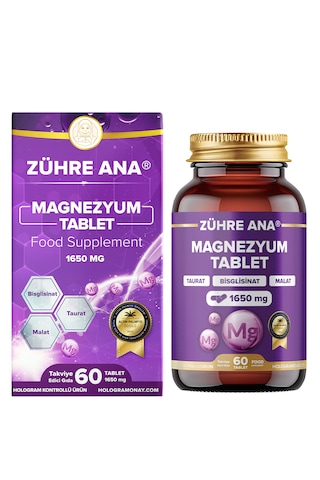 Zühre Ana Magnezyum Bisglisinat Taurat Malat 60 Tablet