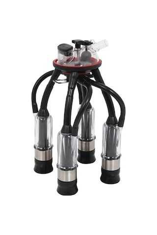Melasty Süt Sağma Makinesi 240 Cc Sağım Demeti Özel Ölçü Şeffaf Kılıf / Kauçuk Memelik -2455
