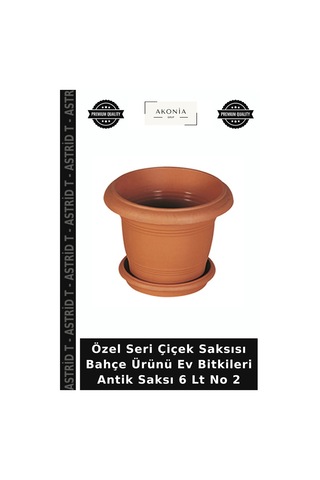Özel Seri Çiçek Saksısı Bahçe Ürünü Ev Bitkileri Antik Saksı 6 Lt No 2