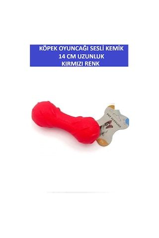 Zetconcept Plastik Tırtıklı Sesli Köpek Oyuncağı - Kemik Şekilli- 14 Cm Boy