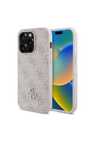 Apple Uyumlu iPhone 14 Pro Max Uyumlu Kılıf Guess Lisanslı Magsafe Şarj Özellikli Small 4g Classic Kapak Pembe -