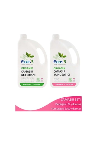 Ecos3 Organik Çamaşır Yıkama Seti (2 X 2,5 Lt)