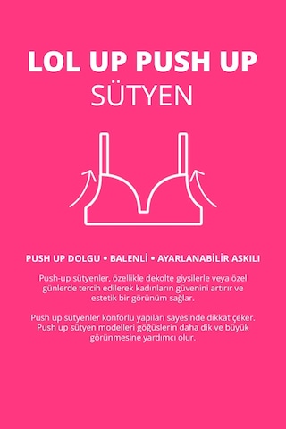 Lol Up Push Up Balenli Sütyen 2'li Paket Çok Renkli