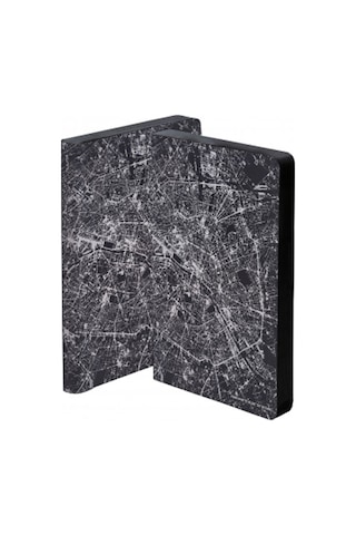 Nuuna Gri Noktalı A5 Defter Nightflight Over Paris Silver 53627 Çok Renkli