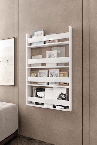 Afilli Montessori Çocuk Odası Kitaplığı Mdf Kitaplık 10x54x120 Cm Beyaz