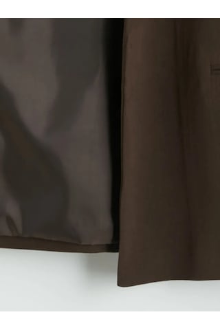 Lc Waikiki Kahverengi Ceket Yaka Kuşaklı Kadın Klasik Yelek
