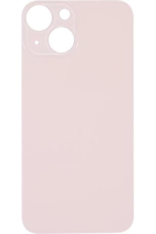 Apple Uyumlu iPhone 13 Mini Logolu Arka Pil Batarya Kapağı, Lens Hariç. Pembe
