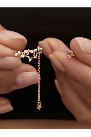 Zoloto Russkih Küpe Tırmanış Yıldızları Altın Kaplama 36881808 Diğer