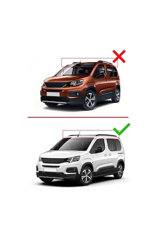 Peugeot Rifter 2024 2025 Model Ace-2 Uyumlu Ara Atkı Tavan Barı Siyah
