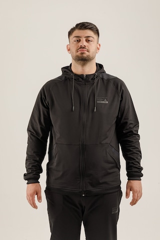 Airlife Stronger High Rsi 5 7 Tam Boy Fermuarlı Erkek Büyük Beden Kapüşonlu Sweatshirt Siyah
