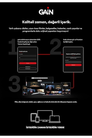 Gain Premium 3 Aylık Üyelik (528970009)