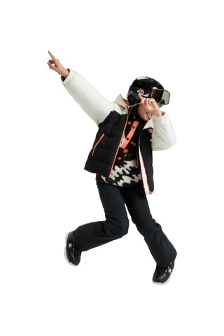 Roxy Roxy Snowyhill Puffy Girl Jk Kız Çocuk Beyaz Snowboard Ceketi Wcf0 Beyaz