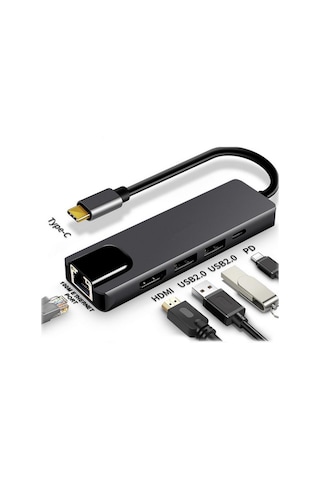 Hadron Hdx7791 Usb + Hdmi + Pd To Type-c Dönüştürücü