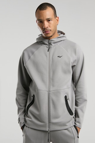 Everlast Champions Collection Gri Erkek Yüksek Yaka Full Zip Kapüşonlu Sweatshirt Gri