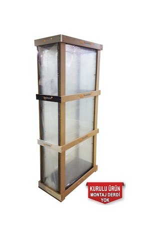 Camlı Vitrin - Cam Dolap - Camlı Koleksiyon Vitrini - Kurulu Ürün 200x80x40