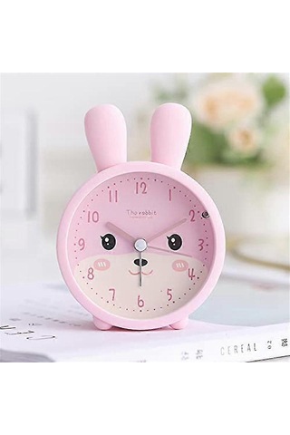 Kızlar İçin Tik Tak Sesi Çıkarmayan Çocuk Çalar Saat, Tavşan Çocuk Çalar Saat Sessiz Çalar Saat W Souv Diğer