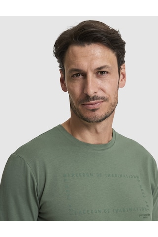Pierre Cardin Erkek Haki Tişört 50327871-vr027