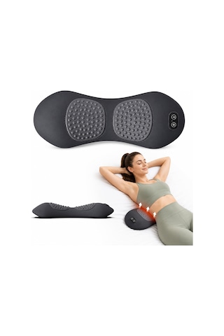 Curesleep - Üçlü Füzyon Masajı, Curesleep Masajı, Titreşim, Isıtma, Şişirme Ve Söndürme, Ergonomik Tasarım, Hafızalı Köpük Gri