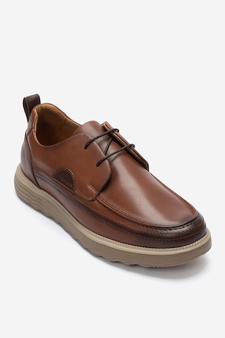 Dericlub Erkek Kalın Taban Comfort Casual Ayakkabı Gerçek Deri Cr 2896 Taba