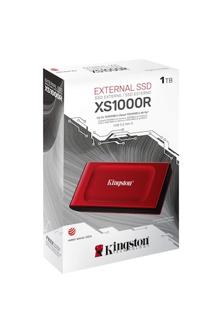 Xs1000 Red 1tb Usb 3.2 Gen 2 Type-c Usb-a Adaptörlü 1000/1050mb/s Taşınabilir Bellek Kırmızı - Sxs1000r/1000g