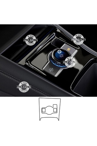 Volkswagen Tayron Uyumlu Vites Etrafı Piano Black Tpu Koruyucu 20