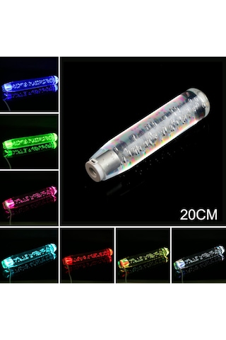 Led Işık Rgb Vites Topuzu Çubuk Kristal Şeffaf Kabarcık-20cm K16231-3 Diğer