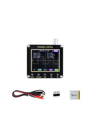 Mufunye Fnırsı 138pro El Tipi Dijital Osiloskop - 2.4" Ekran, Tek Tuşlu Otomatik Ayar, Pwm Kare Dalga Çıkışı, 3 Tetik Modu, Batarya Dahil