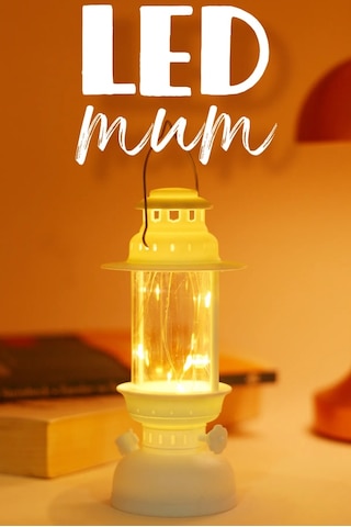 Led Mum Kamp Lambası 1 Adet - Tipi Pil Dahil Dumansız Alev Ledli Dekoratif Mum Dekor Işığı Beyaz Pt437 Beyaz