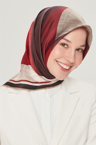 Armine İpek Eşarp Nostalji - 8516-30 Koyu Bordo Twill Koyu Bordo