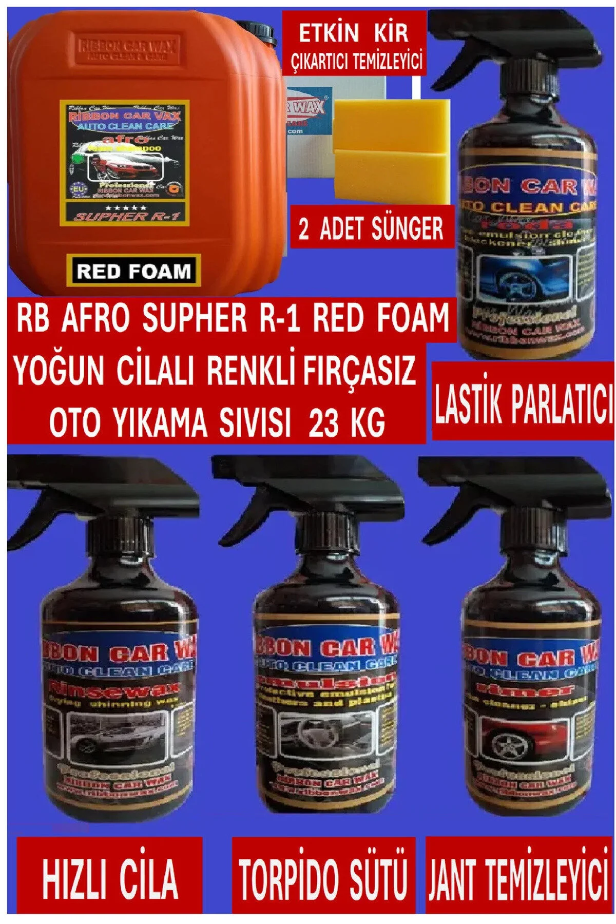 Fırçasız Cilalı Oto Yıkama Şampuanı 23 Kg Hızlı Cila Torpido Sütü Lastik Parlatıcı Jant Temizleyici
