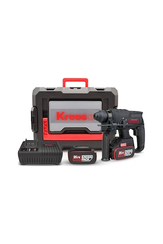 Kress KUC60.2 20 V 4.0Ah. 2.0J Li-ion Çift Akülü Şarjlı Kömürsüz Profesyonel Sds-Plus Pnömatik Kırıcı Delici