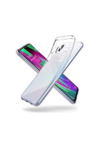Samsung Galaxy A40 Kılıf Lüx Şeffaf Silikon Kılıf