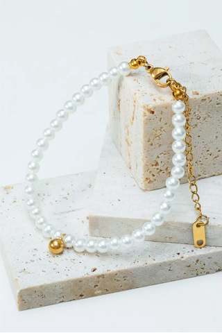 Reva Kol Ve Ayak Bileği İçin Kolye Ve Pandantifli İnci Bileklik 224150162 Beyaz