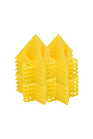 Qingmipy Plastik Triangular Boya Ayakları, Ahşap İşleri Ve Dekorasyon Projeleri İçin Sabit Taşıma, 20 Adet Sarı Renkli Stoklanabilir Destek Aparatı