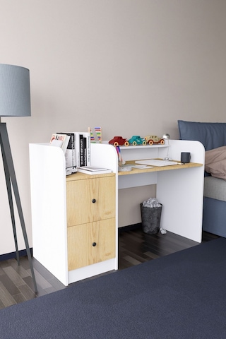 Tilup Çalışma Masası Beyaz-çamçocuk Odası Çalışma Masası Çekm... Beyaz - Atlantik Çam
